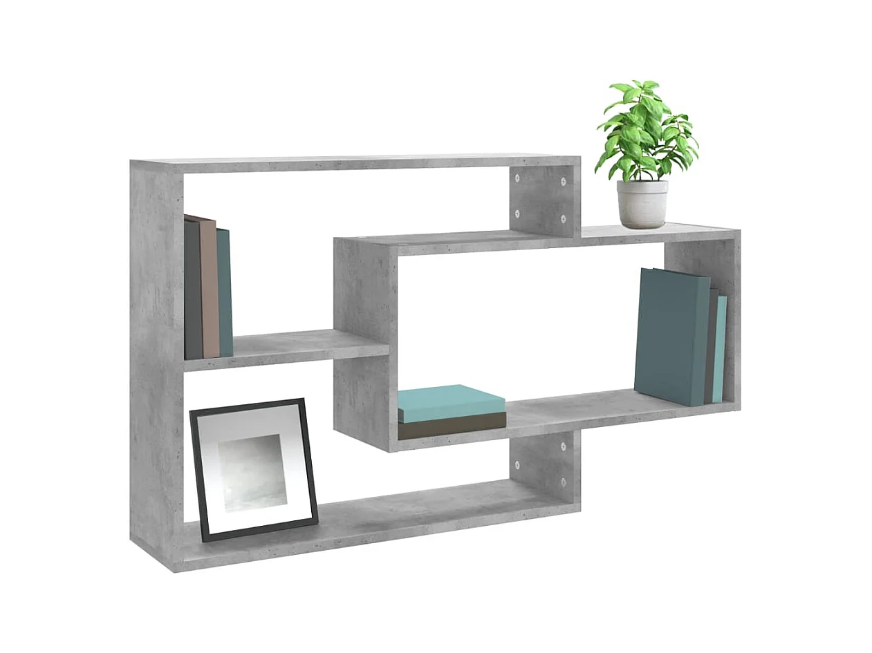 Étagères murales Gris béton 104x20x58,5 cm Bois d'ingénierie