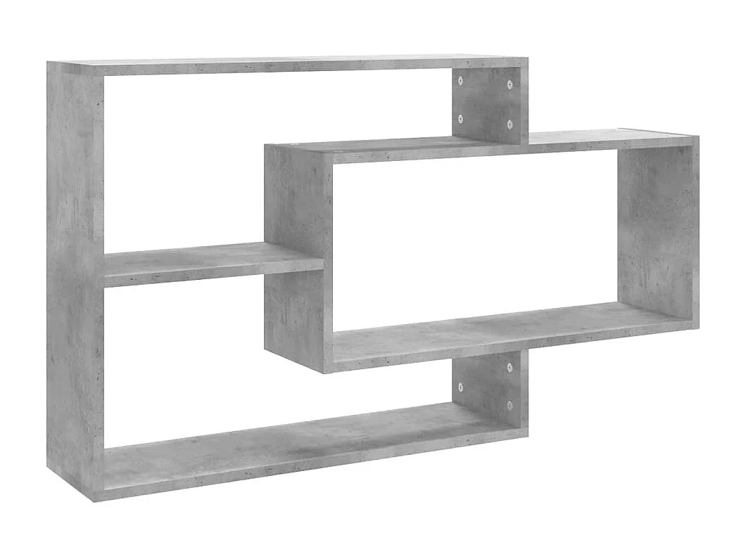 Étagères murales Gris béton 104x20x58,5 cm Bois d'ingénierie