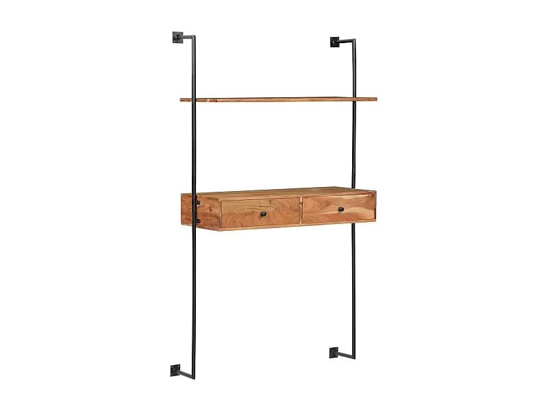 Bureau mural 90x40x170 cm Bois d'acacia solide