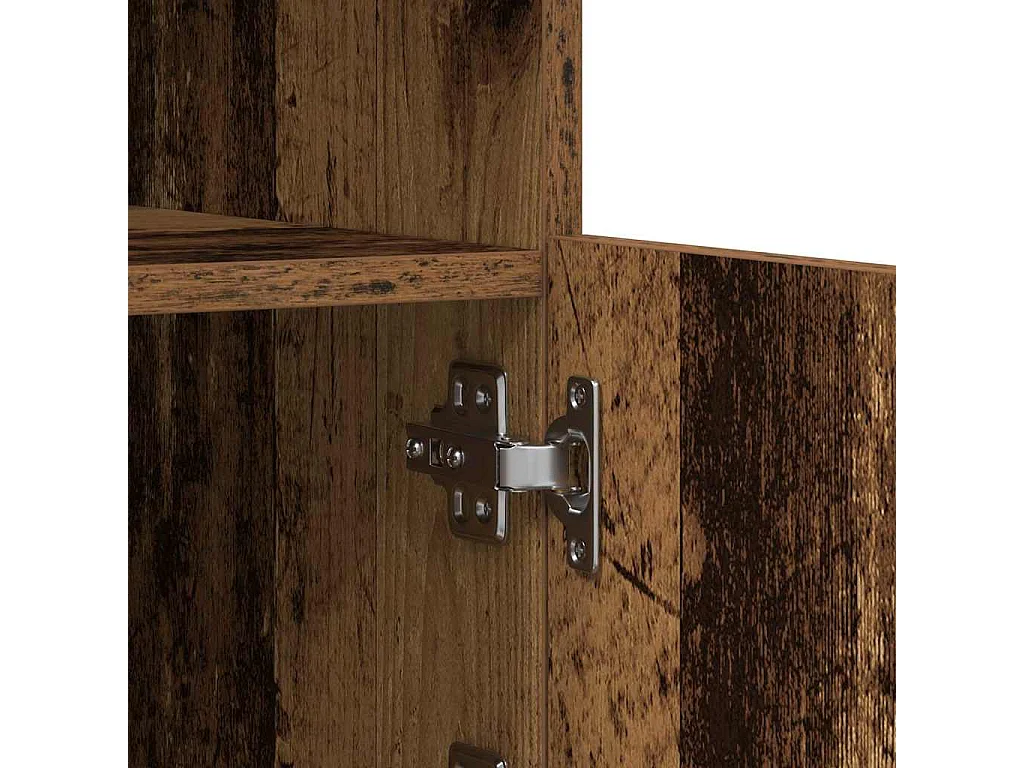 Sideboard mit LED-Leuchten in Altholz 41x37x100 cm