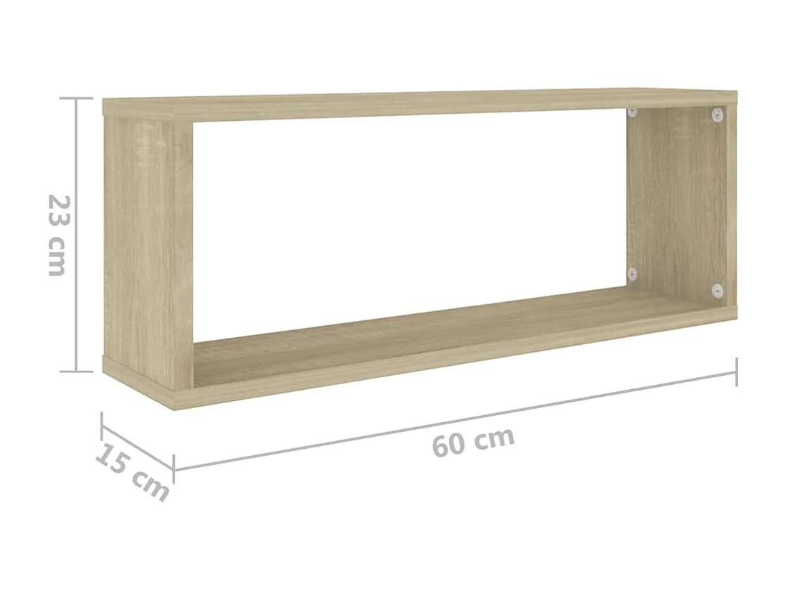 Étagères murales cube 6 pcs Chêne sonoma Bois d’ingénierie