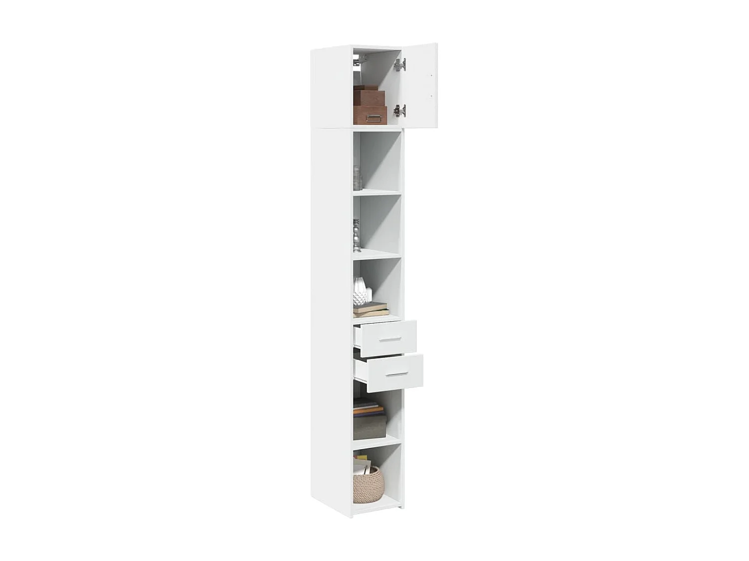 Armoire de rangement mince blanc 30x42,5x225 cm