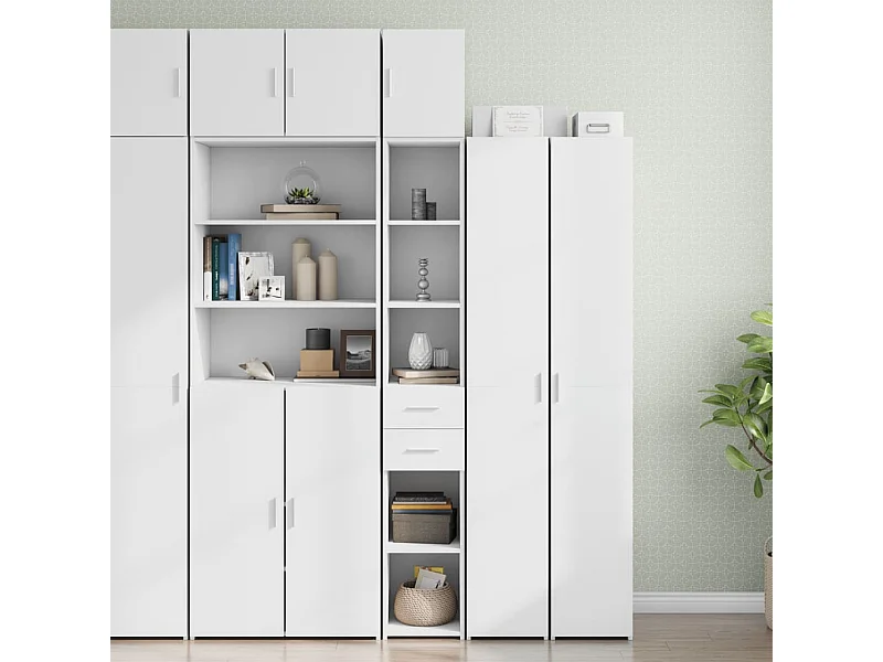 Armoire de rangement mince blanc 30x42,5x225 cm