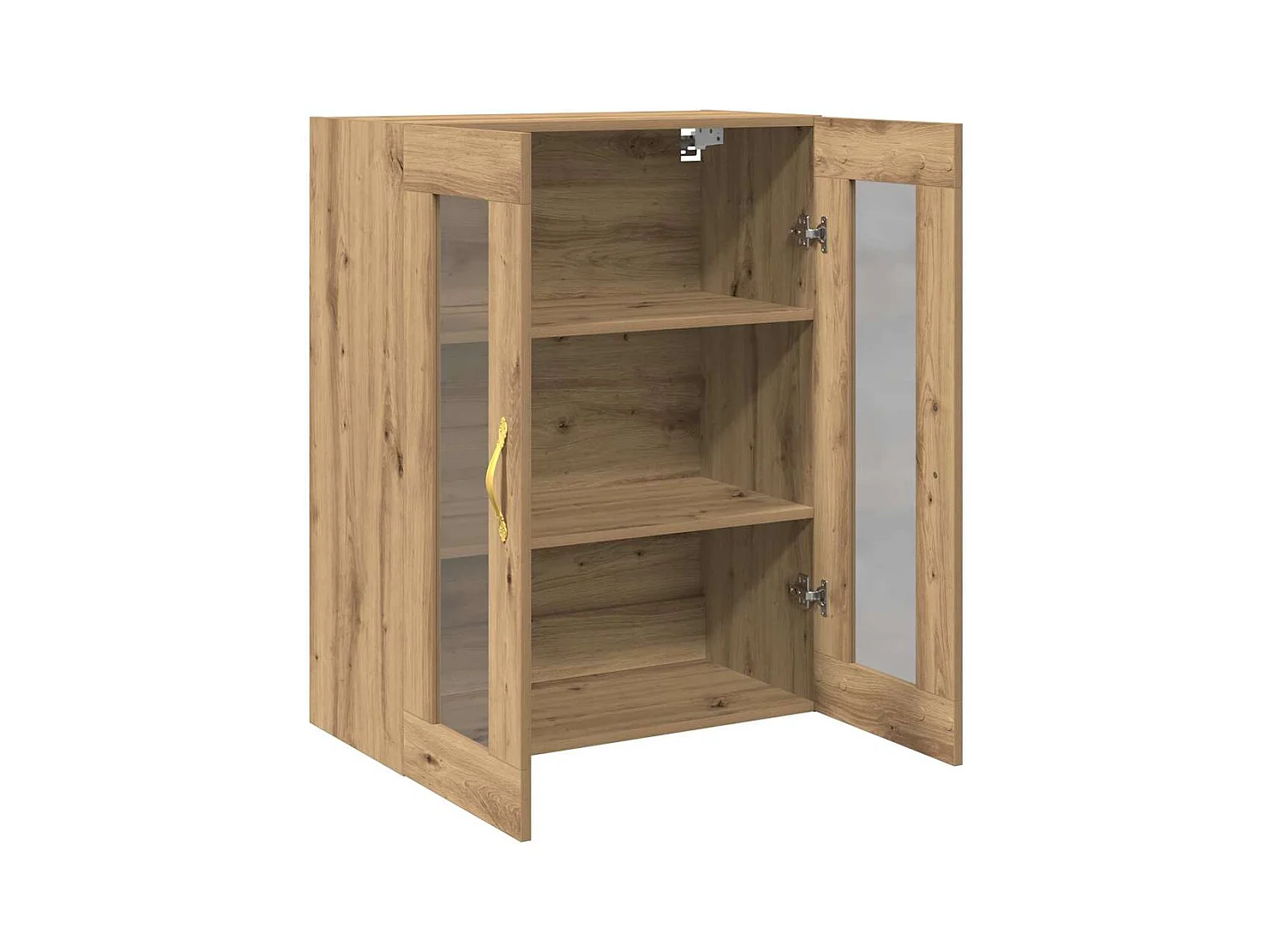 Placard mural avec portes en verre Chêne artisan 69,5x34x90 cm