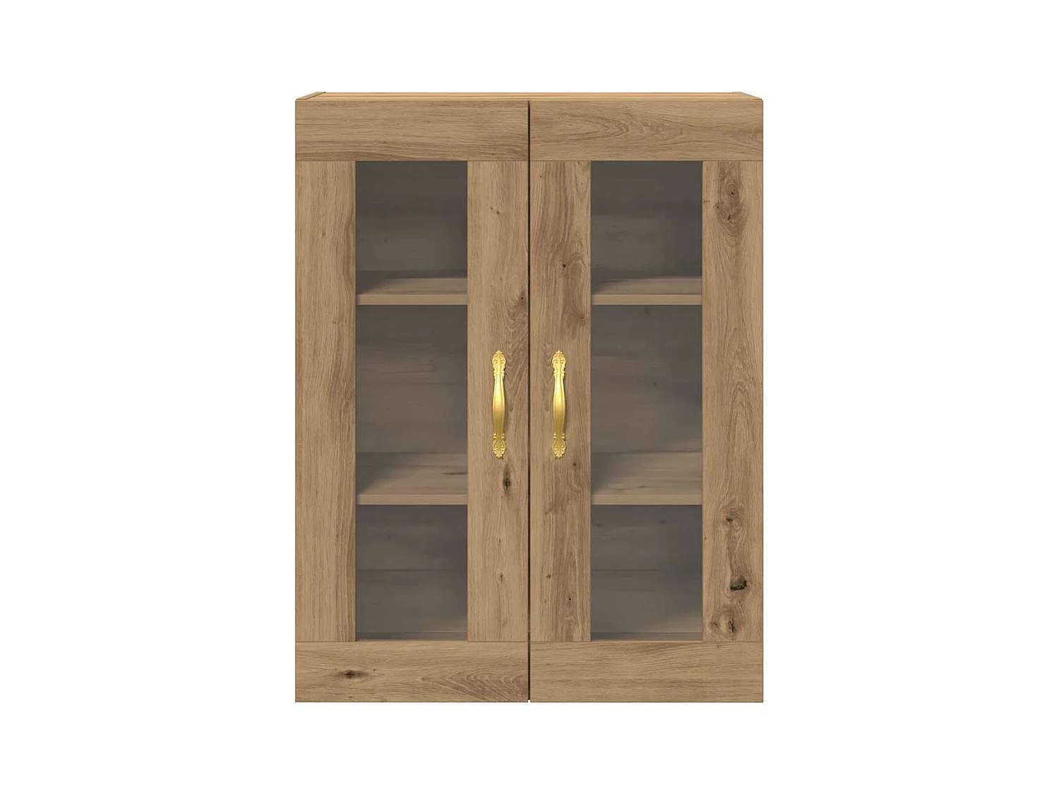 Placard mural avec portes en verre Chêne artisan 69,5x34x90 cm