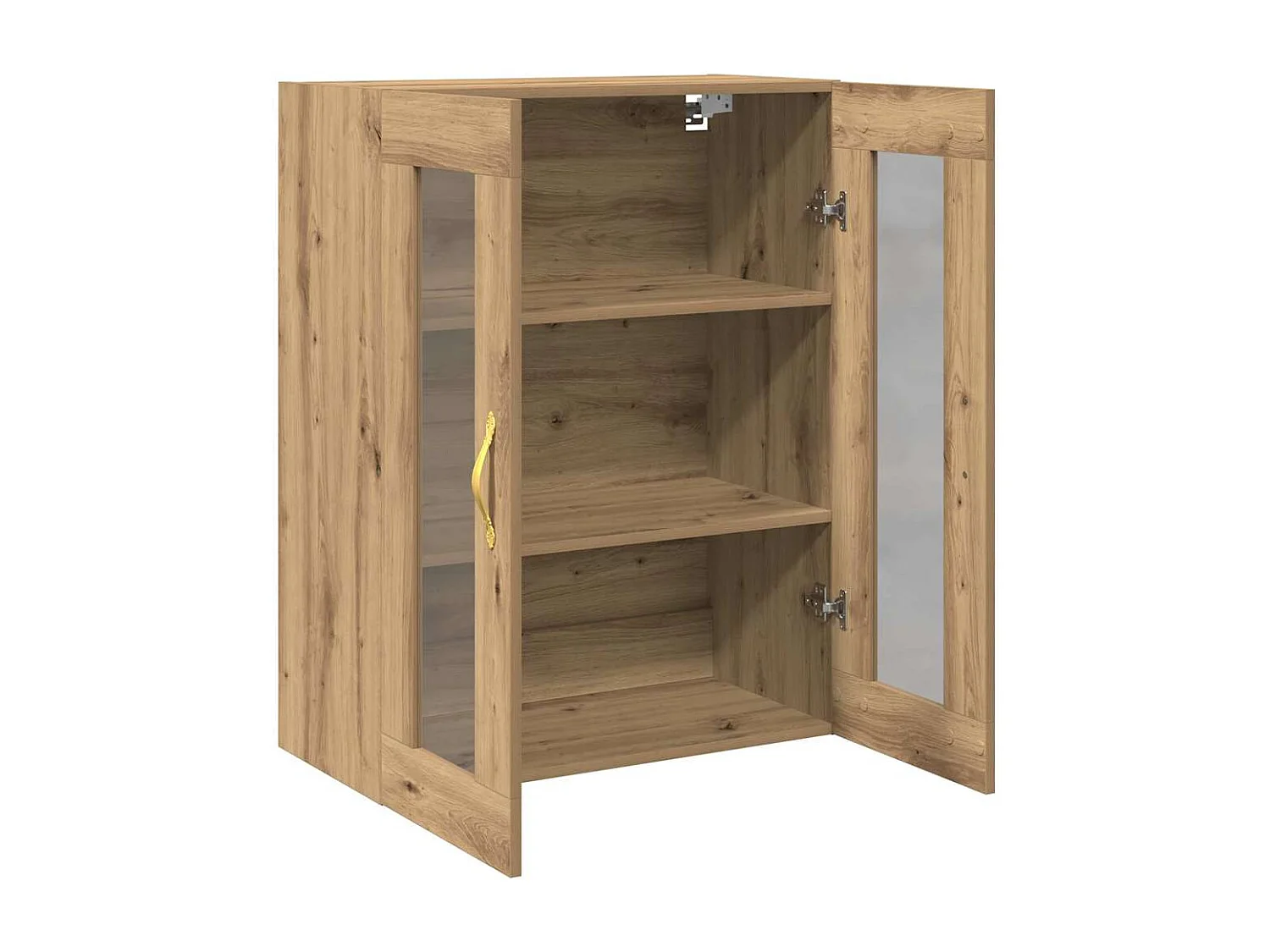 Wandkast met glazen deuren Artisan eiken 69,5x34x90 cm