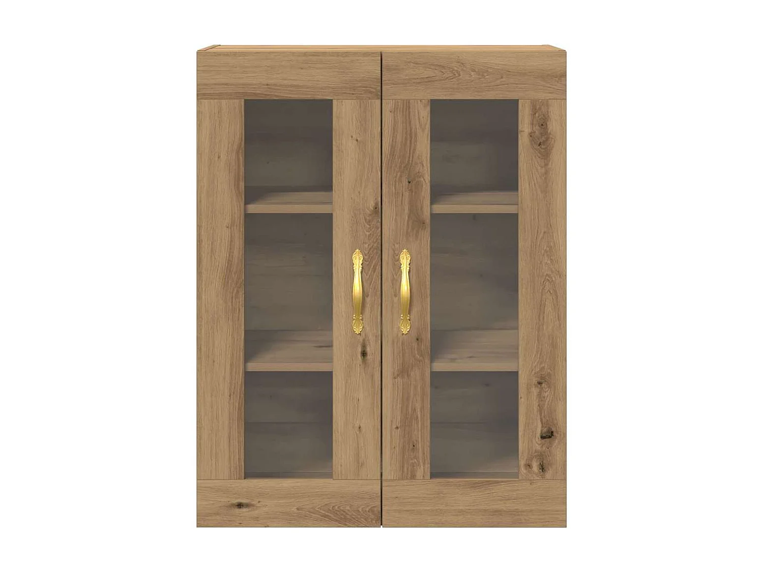 Wandkast met glazen deuren Artisan eiken 69,5x34x90 cm