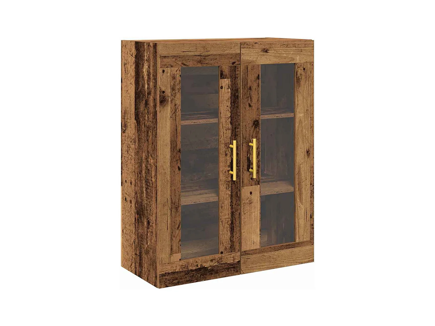 Armoire murale avec portes en verre Bois ancien 69,5x34x90 cm