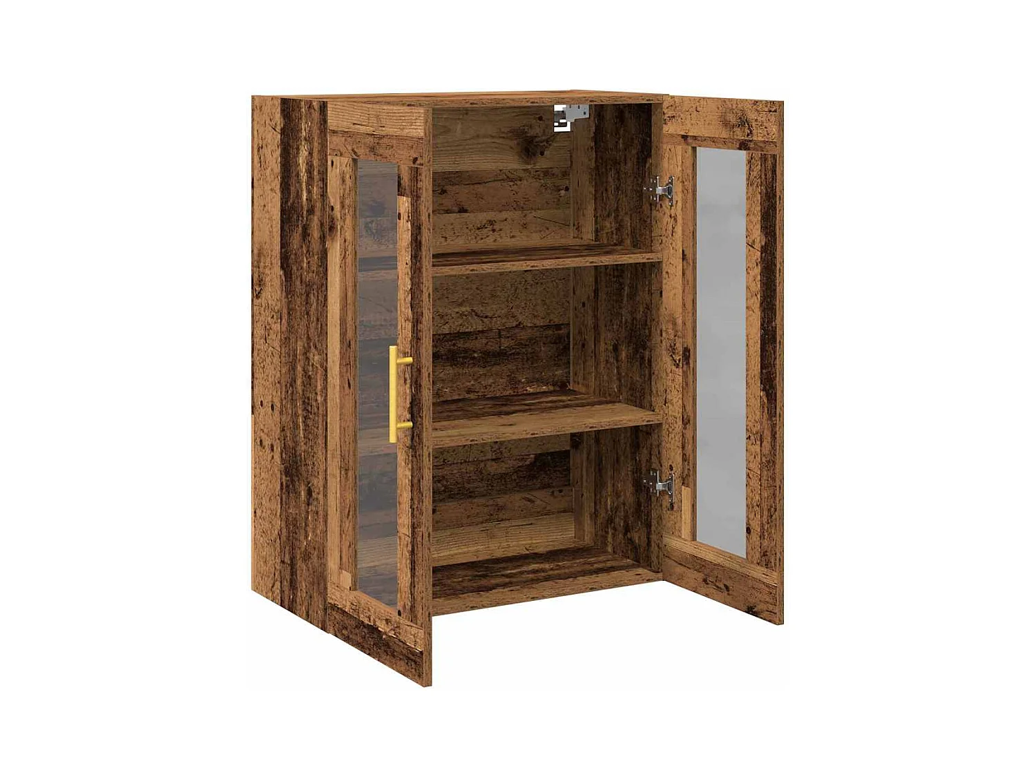Armoire murale avec portes en verre Bois ancien 69,5x34x90 cm