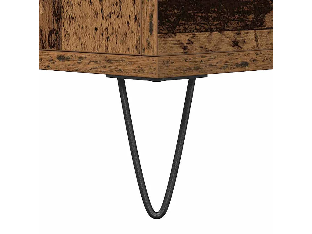 Dressoir met lades in oud hout 60x35x70 cm in bewerkt hout