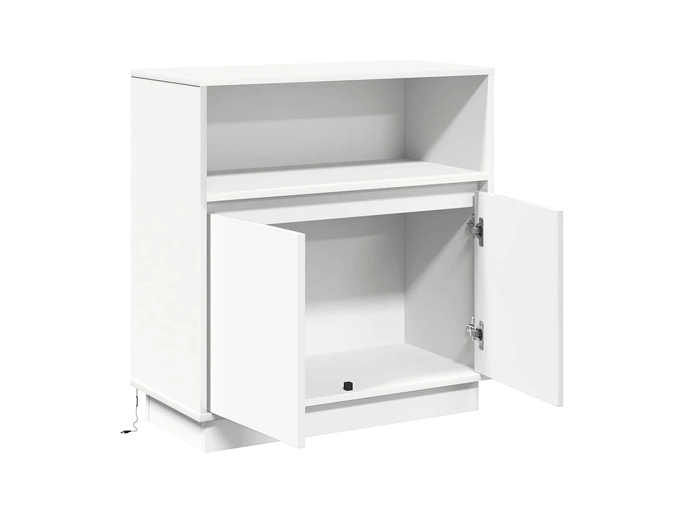 Buffet avec LED Blanc 71x34,5x75 cm en Bois Nécessaire