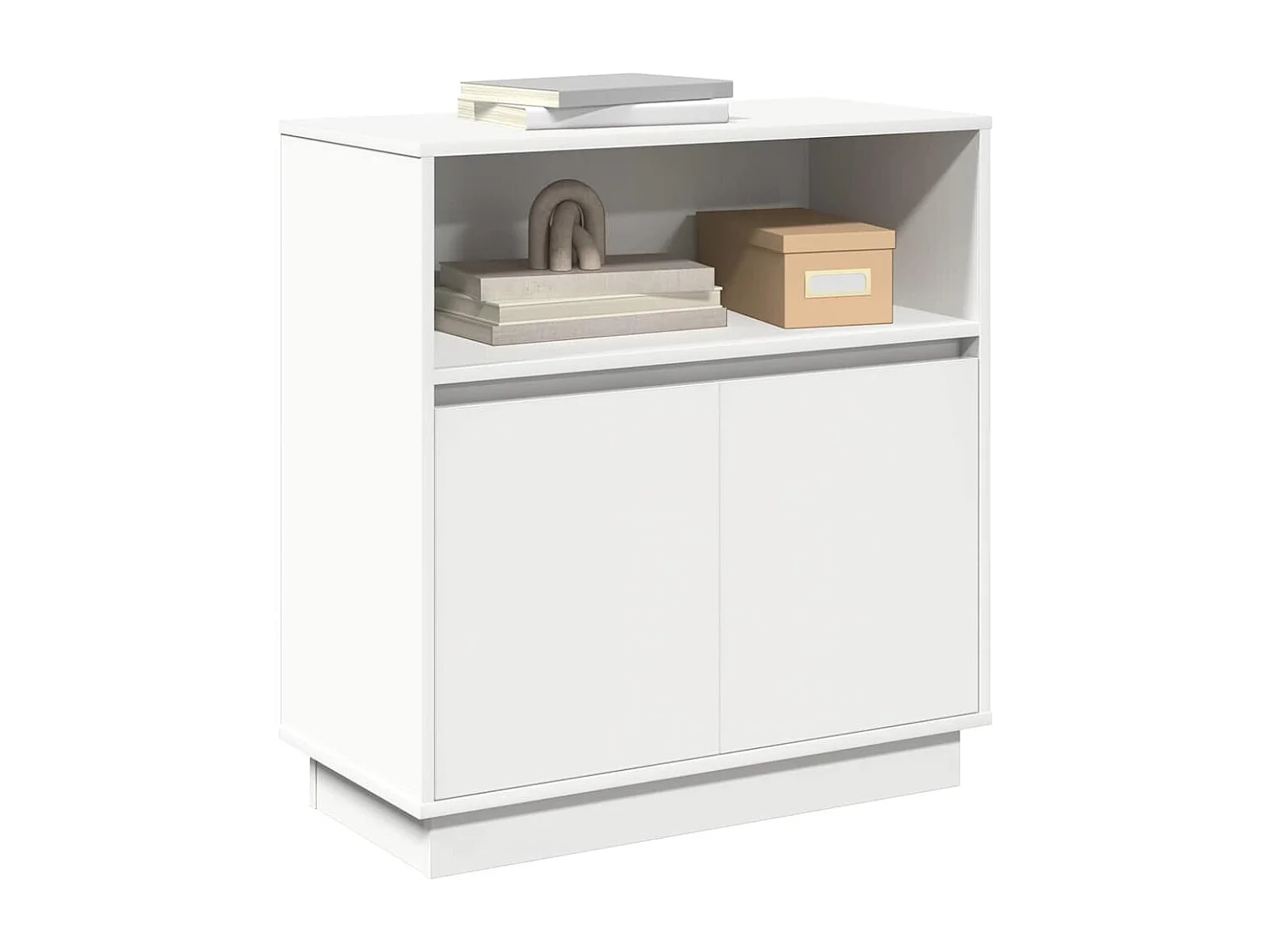 Buffet avec LED Blanc 71x34,5x75 cm en Bois Nécessaire