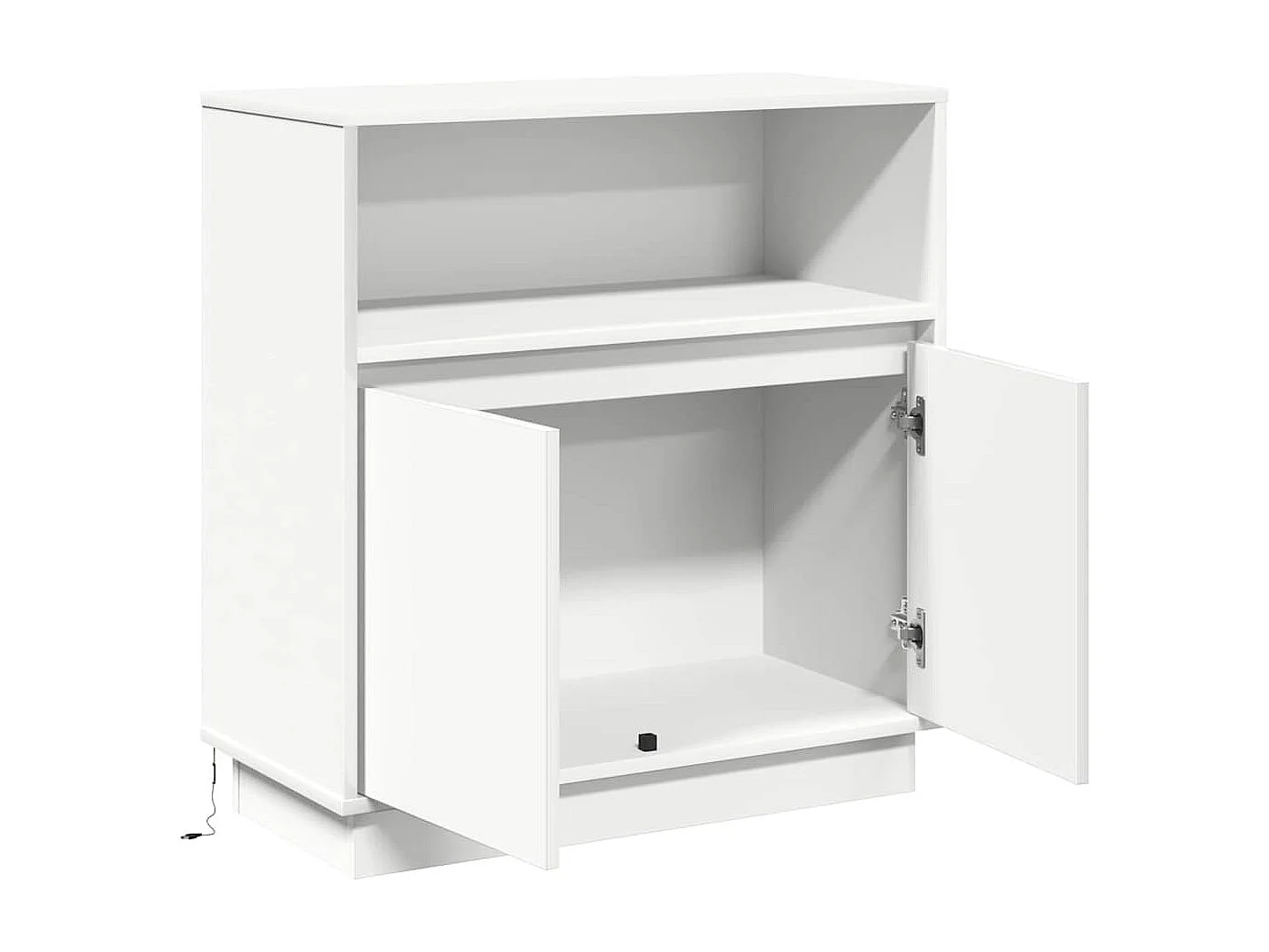 Buffet avec LED Blanc 71x34,5x75 cm en Bois Nécessaire