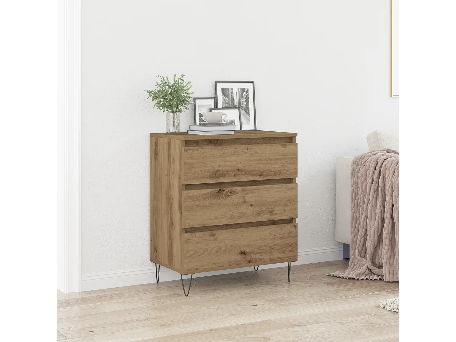 TV-meubel met lades Artisan Oak 60x35x70 cm Technisch hout