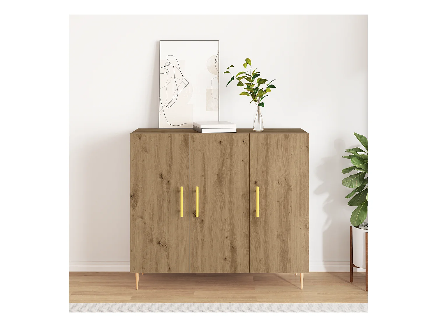 Buffet Artisan Chêne 90x34x80 cm Bois d'ingénierie