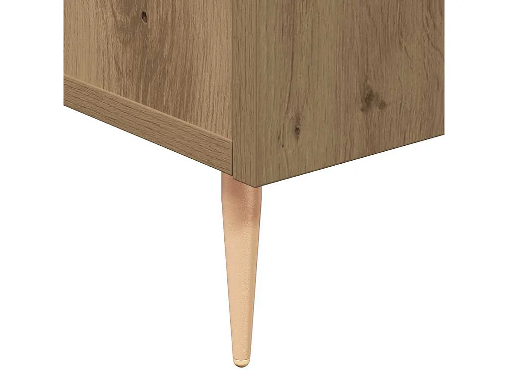 Aparador de roble artesanal 90x34x80 cm Madera de ingeniería