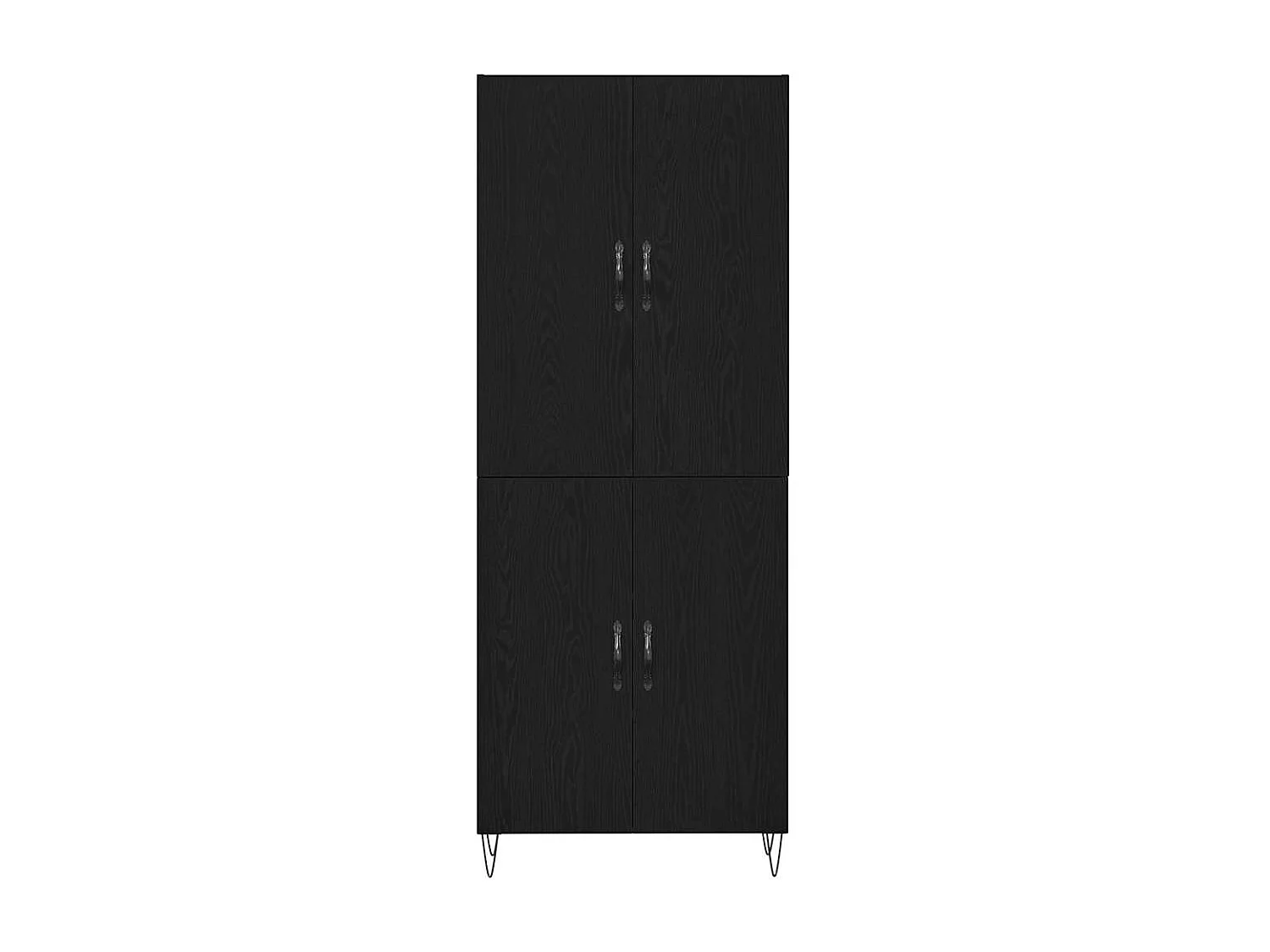 Highboard Chêne Noir 69,5x34x180 cm Bois d'Ingénierie