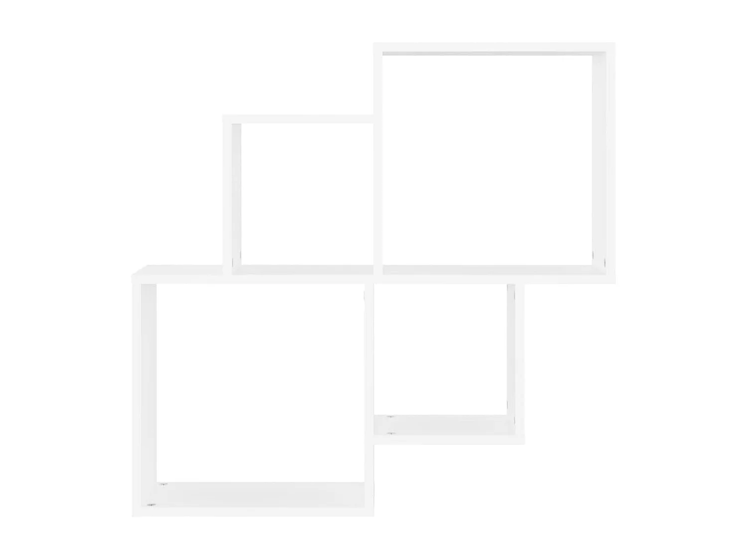 Mensola da parete a cubo Bianco 80x15x78,5 cm Legno ingegnerizzato