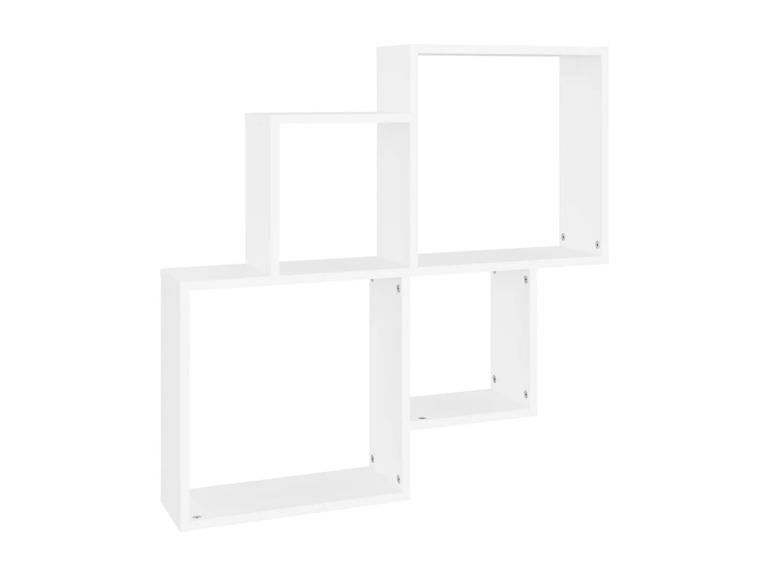 Étagère murale cube Blanc 80x15x78,5 cm Bois d’ingénierie