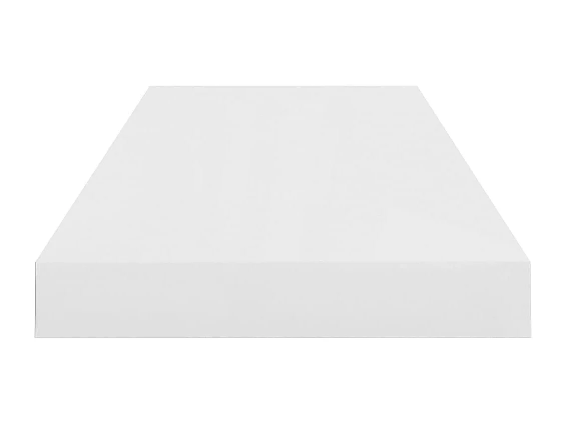 Étagère murale flottante 2 pcs Blanc brillant 60x23,5x3,8cm MDF