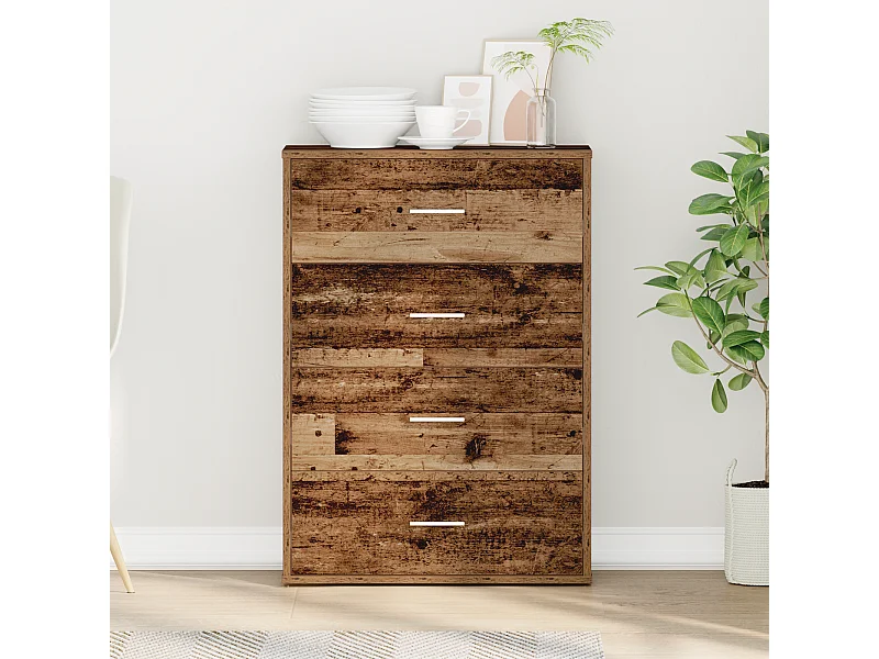 Credenza antica in legno 60 x 31 x 84 cm Pannello truciolare