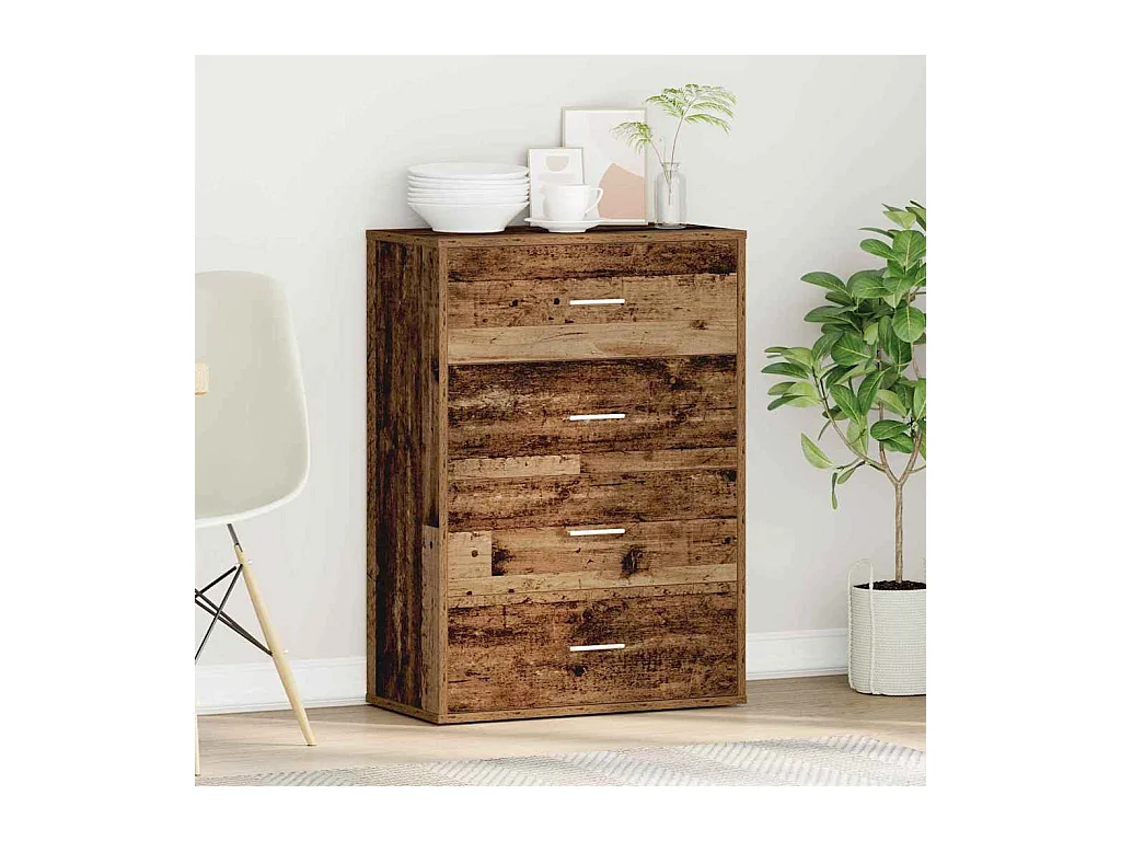 Credenza antica in legno 60 x 31 x 84 cm Pannello truciolare