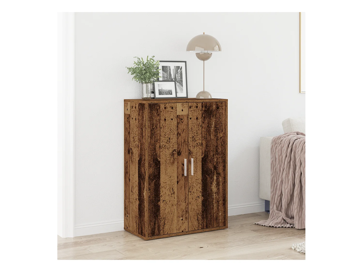 Antiek houten dressoir 60x31x84 cm in spaanplaat