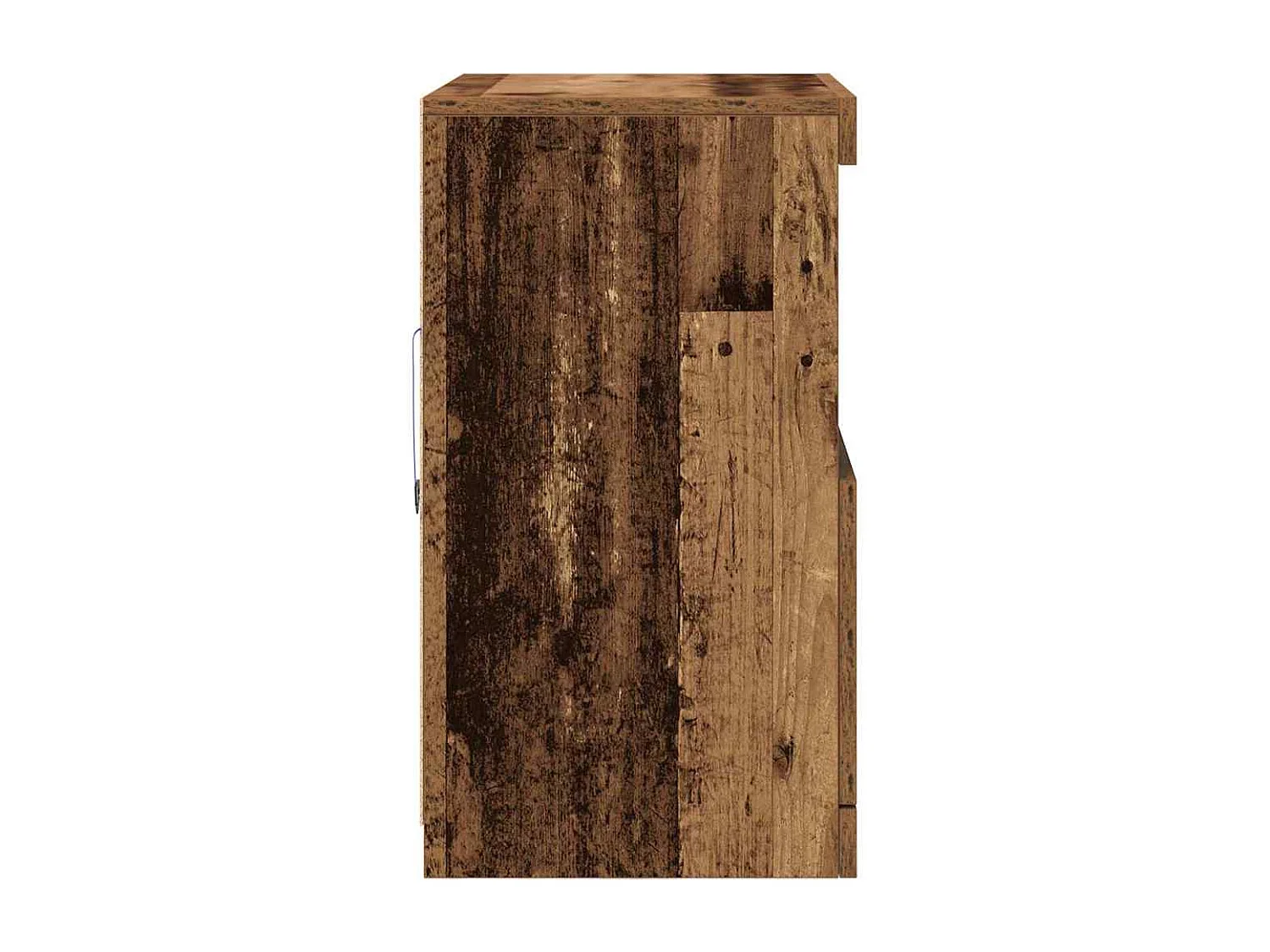 Buffet avec lumières LED en bois ancien 60x37x67 cm