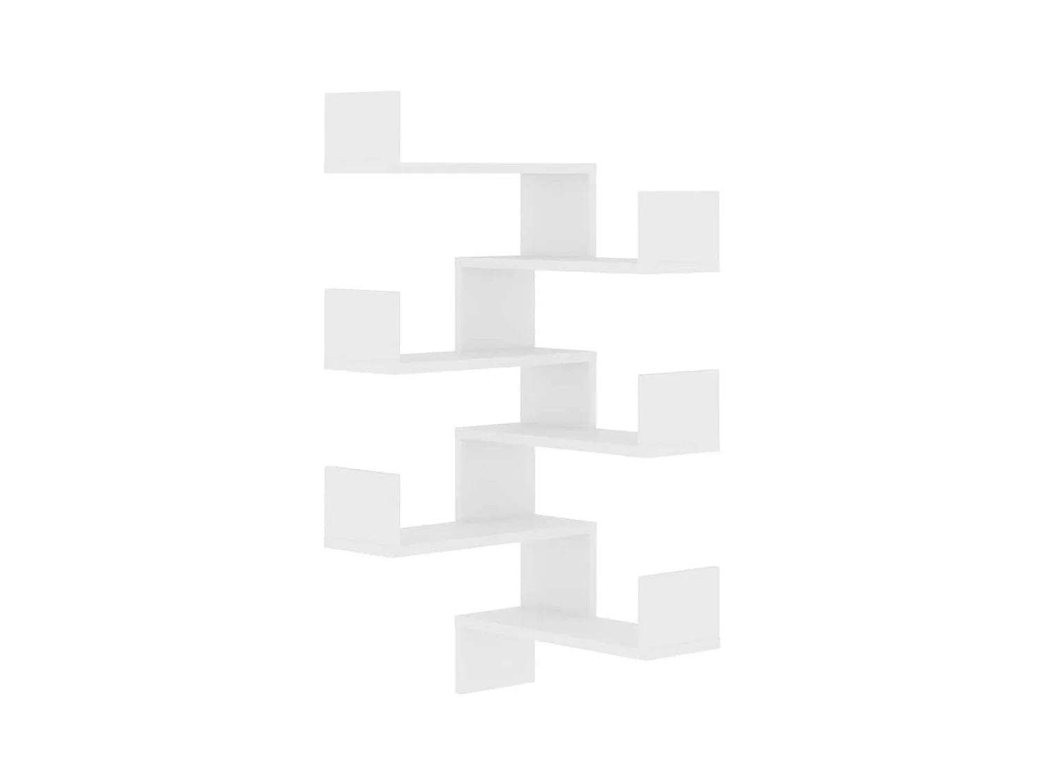 Mensole angolari da parete 2 pz Bianco 40x40x50cm in legno ingegnerizzato