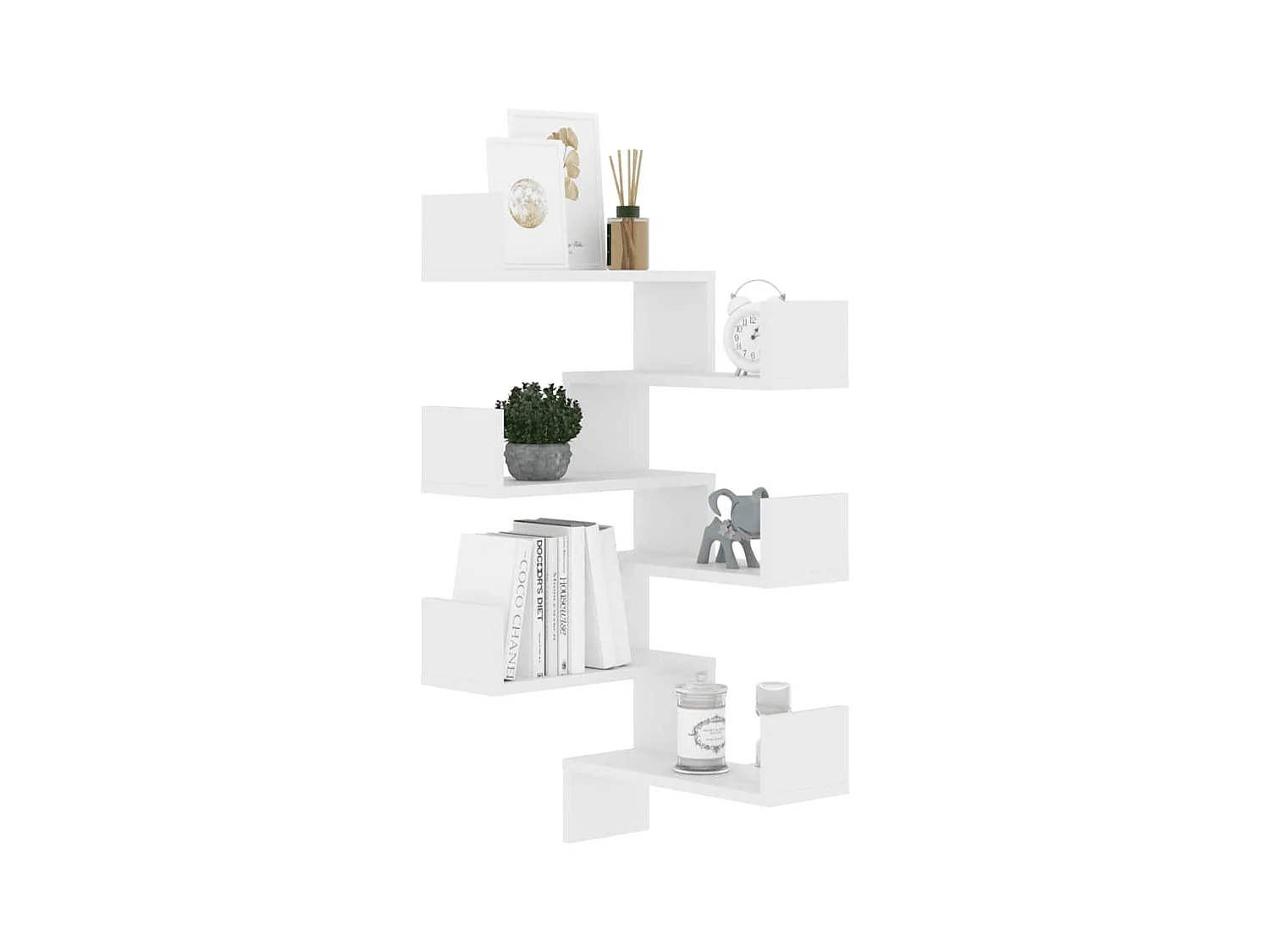 Mensole angolari da parete 2 pz Bianco 40x40x50cm in legno ingegnerizzato