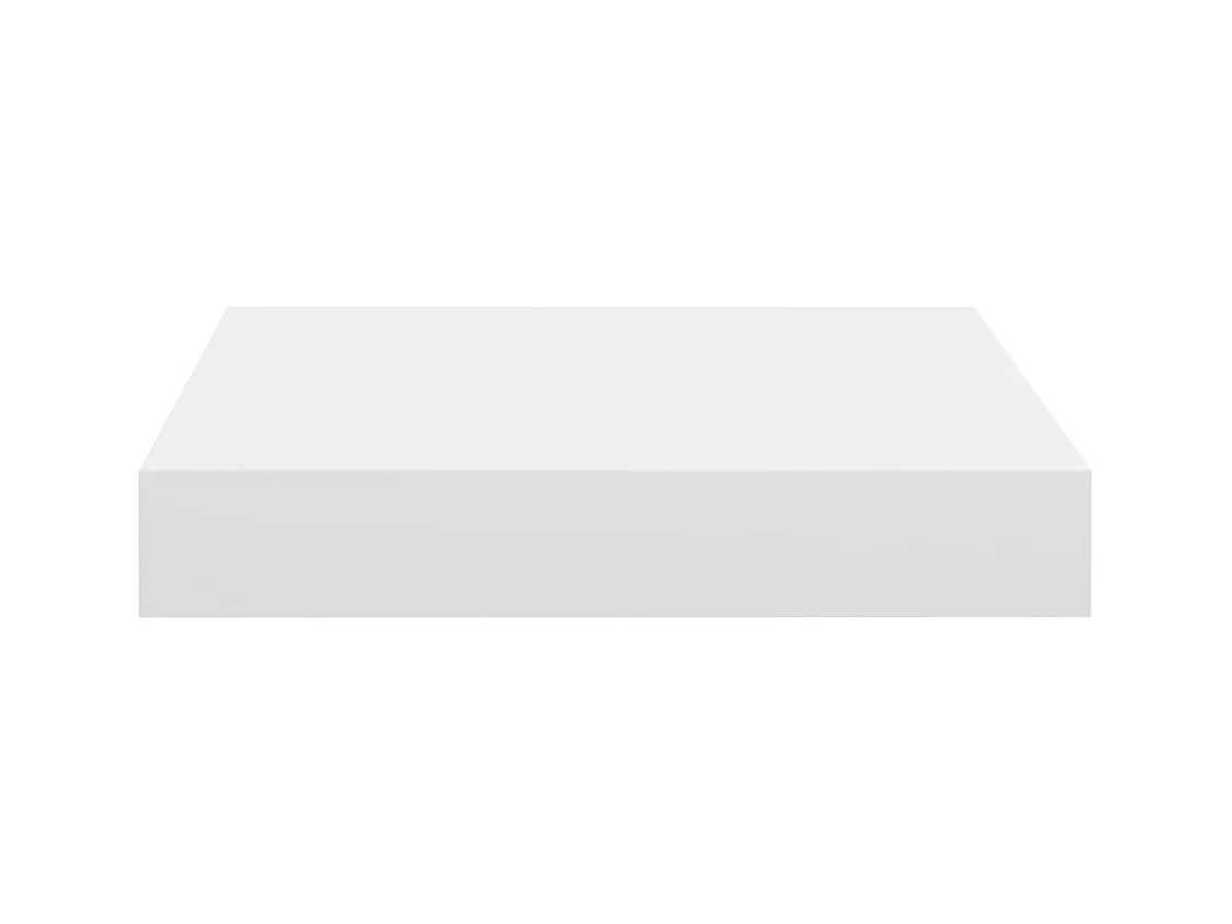 Mensole da parete sospese 2 pezzi bianche 23x23,5x3,8 cm MDF