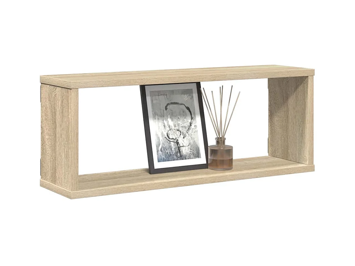 Étagères murales cube 4 pcs Chêne sonoma Bois d’ingénierie