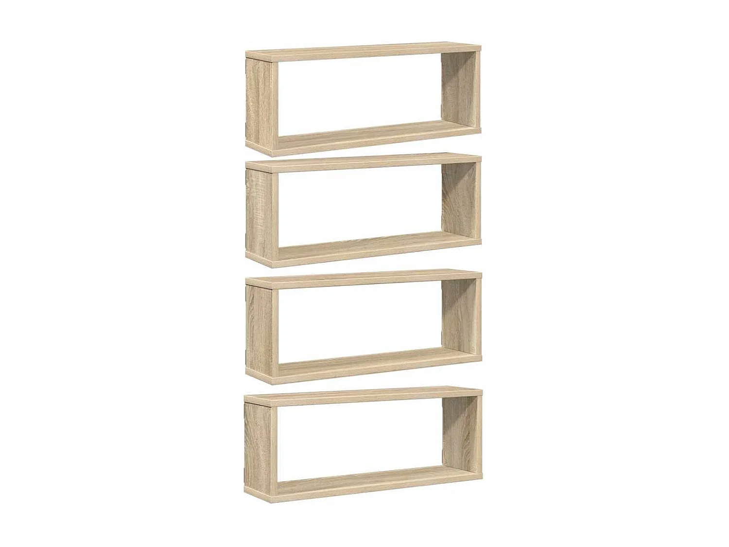 Étagères murales cube 4 pcs Chêne sonoma Bois d’ingénierie