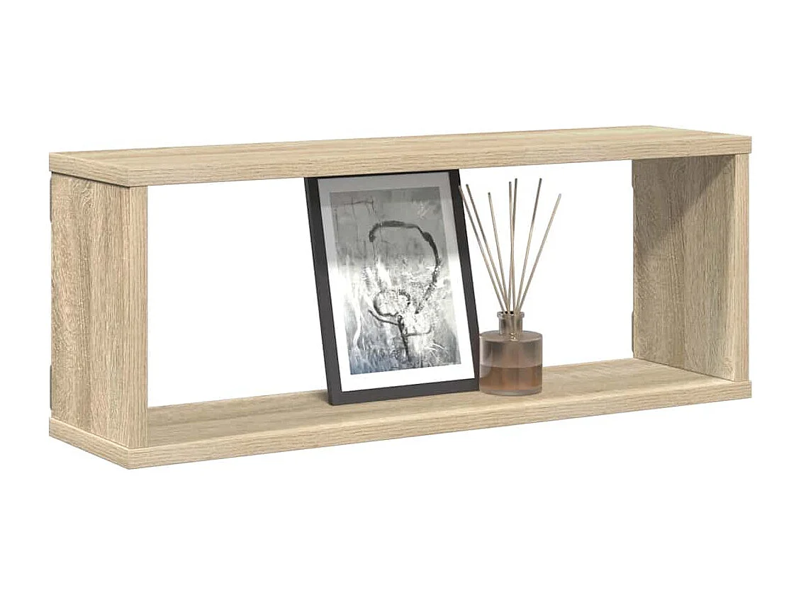 Étagères murales cube 4 pcs Chêne sonoma Bois d’ingénierie