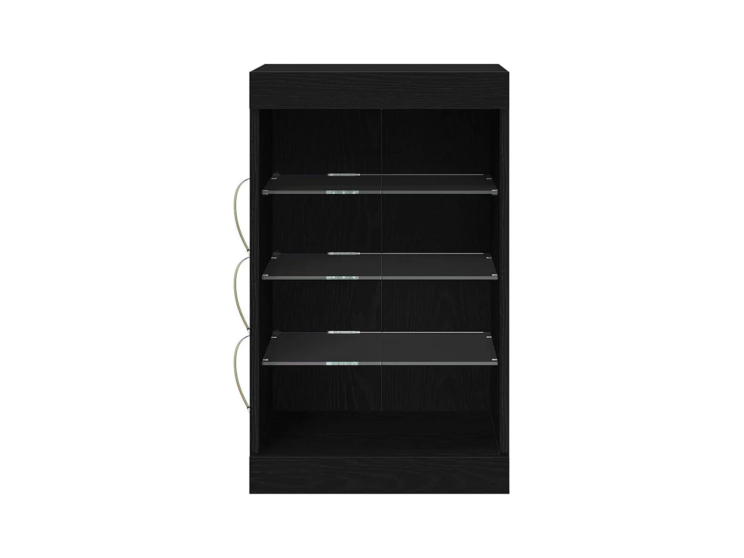 Buffet avec lumières LED Chêne Noir 41x37x67 cm