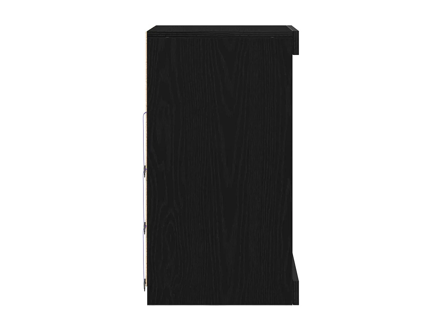 Buffet avec lumières LED Chêne Noir 41x37x67 cm