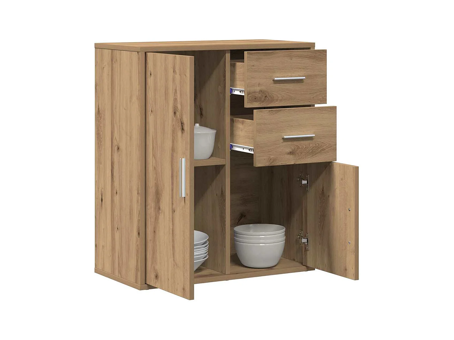 Buffet chêne artisanal 60 x 31 x 70 cm Bois d'ingénierie