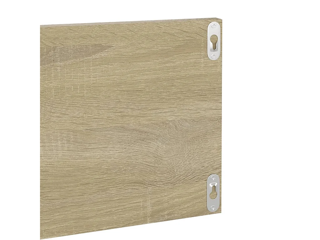 Mensole da parete 2 pz. Rovere Sonoma 80x11,5x18 cm