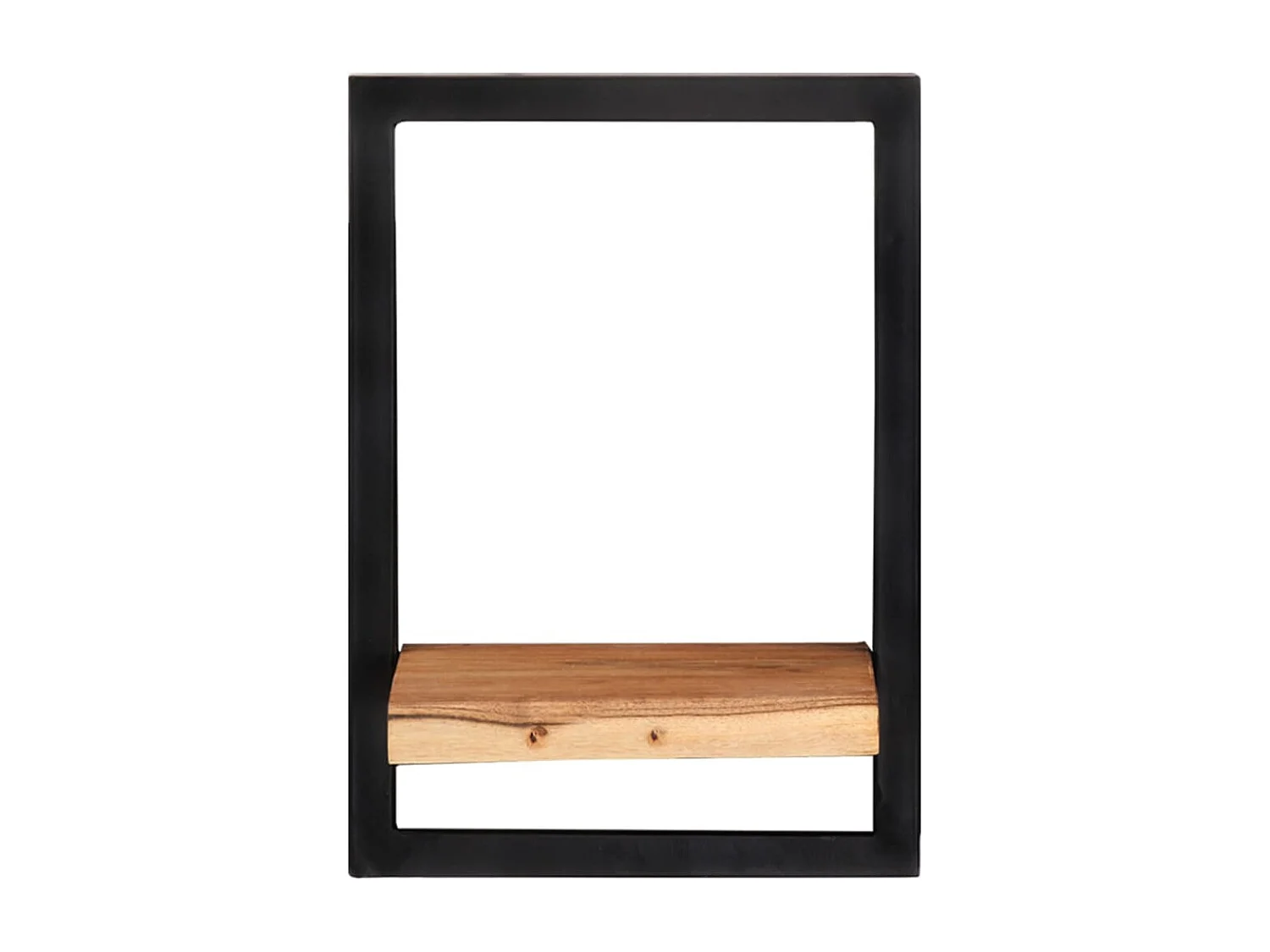 Wandplanken 2 stuks 25x25x35 cm Acaciahout en staal