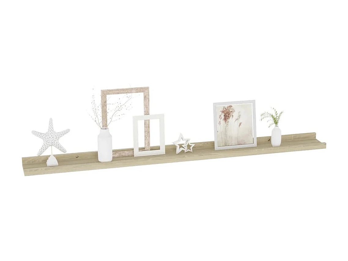 Étagères murales 2 pcs chêne sonoma 100x9x3 cm