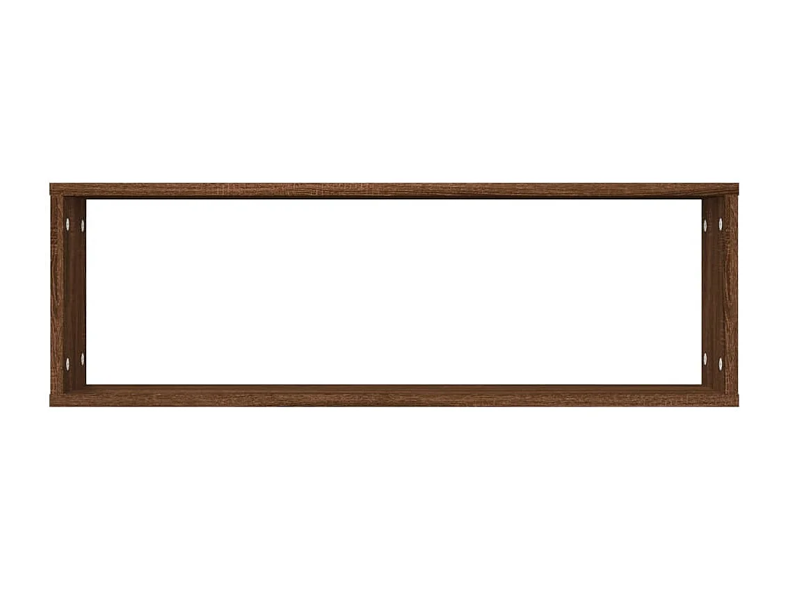Estantería de pared cubo 2 uds Roble marrón 80x15x26,5 cm
