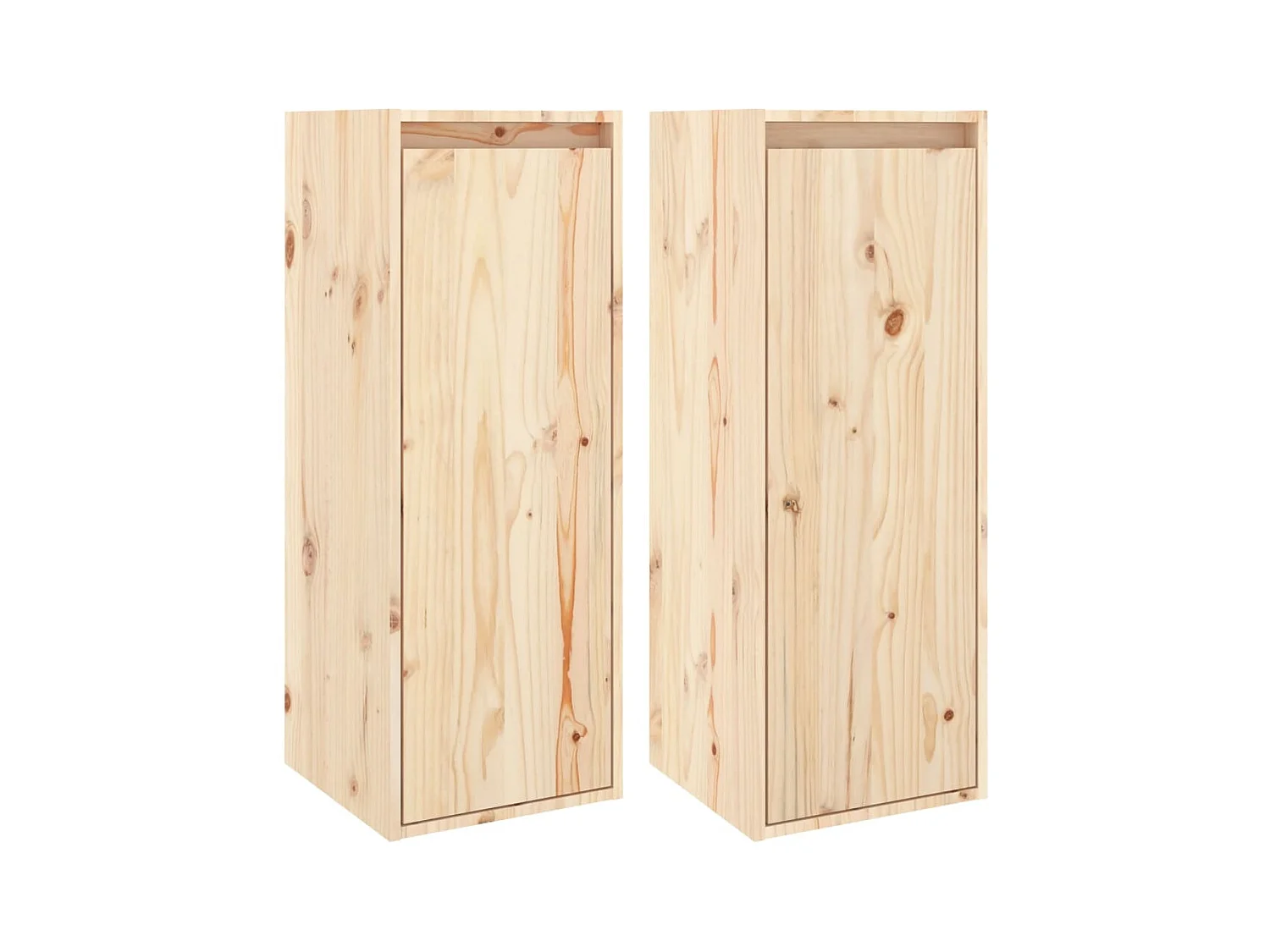 Armoires murales 2 pcs 30x30x80 cm Bois de pin massif