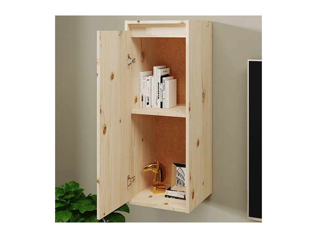 Armoires murales 2 pcs 30x30x80 cm Bois de pin massif