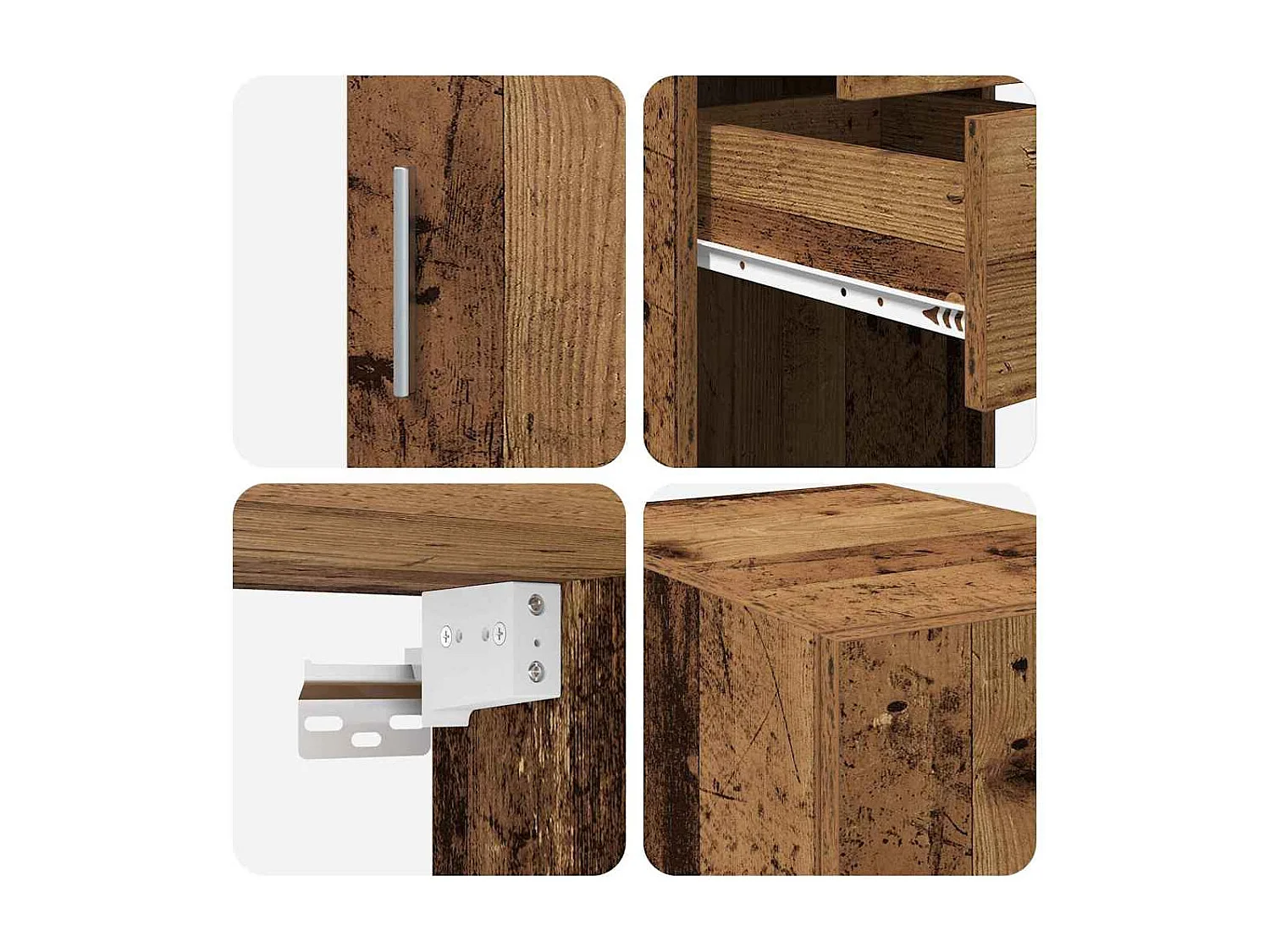 meuble de rangement bois ancien 30x42,5x225 cm bois reconstitué