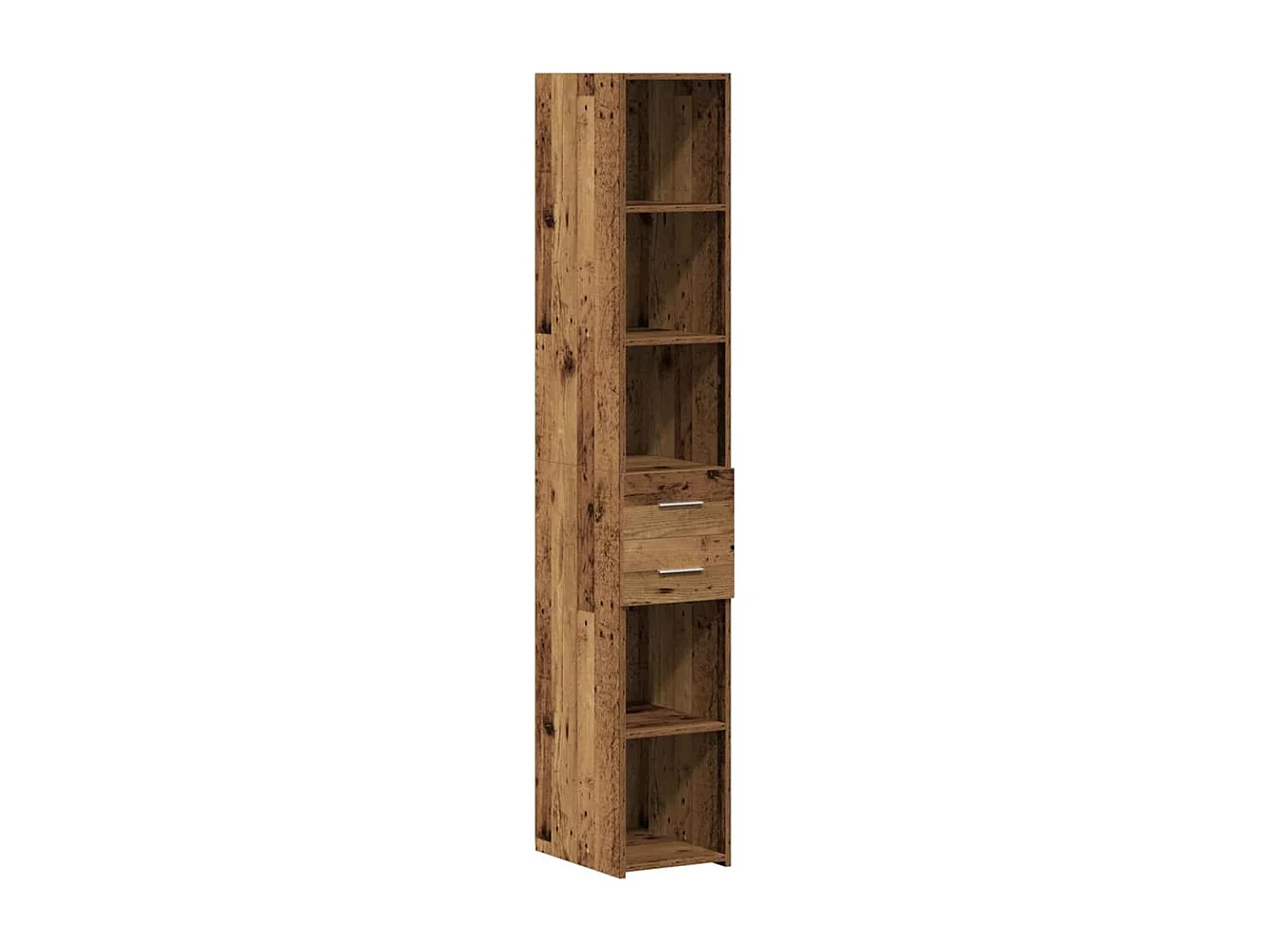 meuble de rangement bois ancien 30x42,5x225 cm bois reconstitué