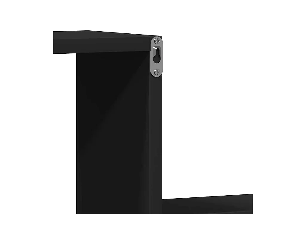 Mensole da parete 2 pezzi nere 100x15x20 cm in legno ingegnerizzato