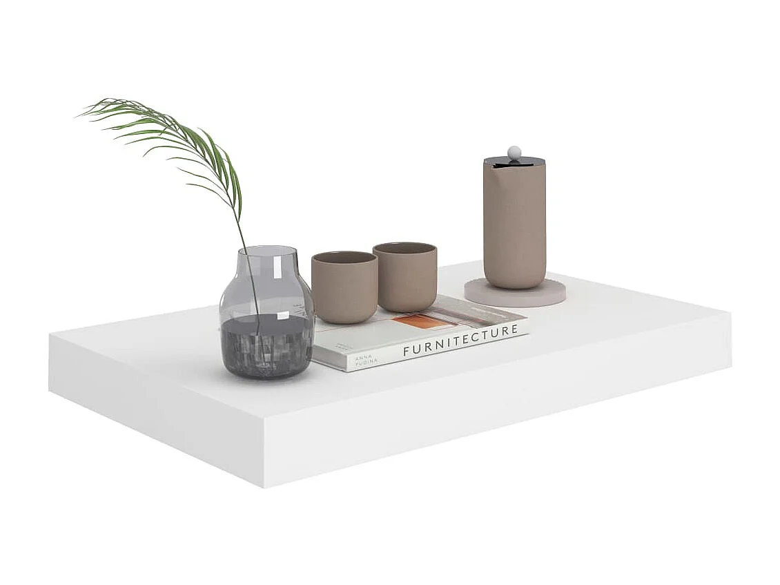 Étagère murale flottante blanc 40x23x3,8 cm MDF