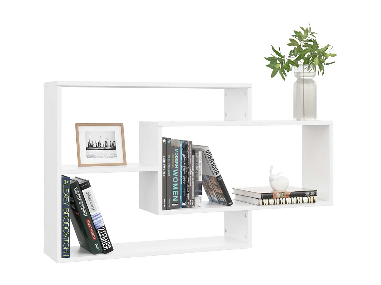 Mensole da parete Bianco 104x20x58,5 cm Legno composito