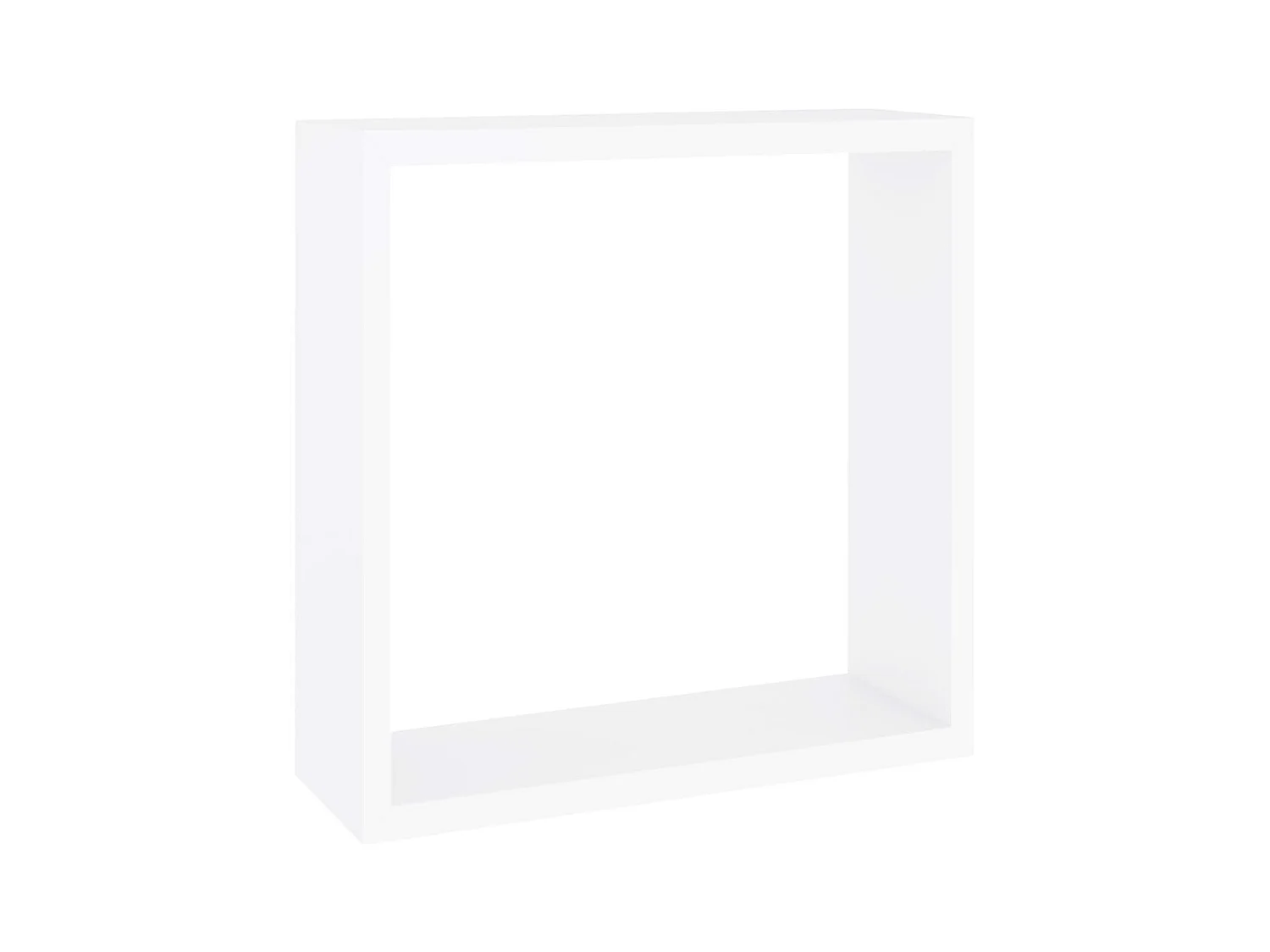 Mensole da parete a cubo da 3 pezzi, MDF bianco