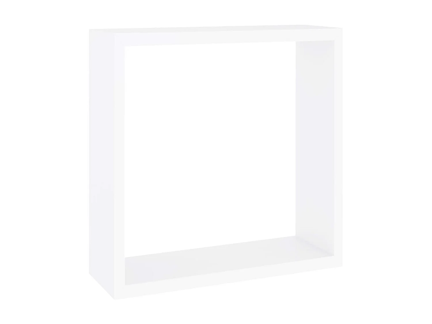 Étagères murales sous forme de cube 3 pcs Blanc MDF